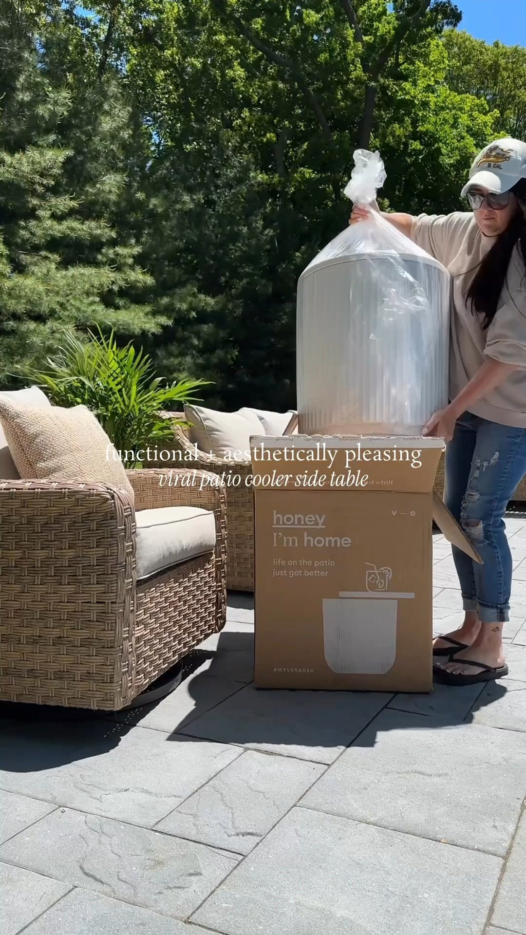 For those of you in warmer climates, or just want to get ahead on your new patio additions for spring and summer, here is an outdoor favorite! This viral fluted side table doubles as a cooler. Popular colors tend to sell out early. It keeps drinks cold even in direct sun. I absolutely love it! ! 🤍 

Also shown: budget-friendly outdoor furniture set.



#LTKSeasonal #LTKSaleAlert #LTKHome