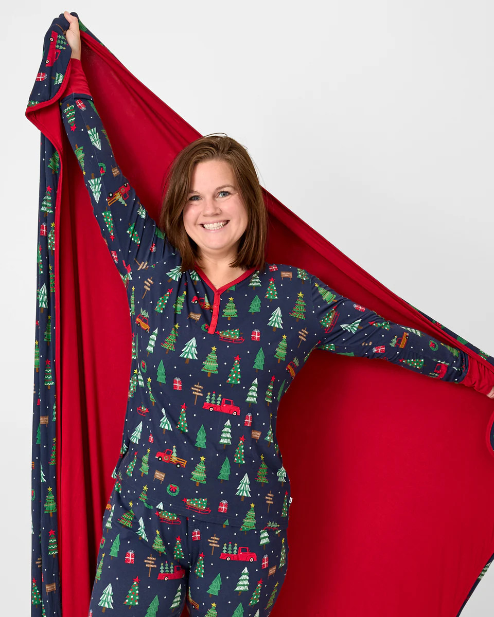 Navy Tree Traffic Oversized Cloud Blanket® | Little Sleepies