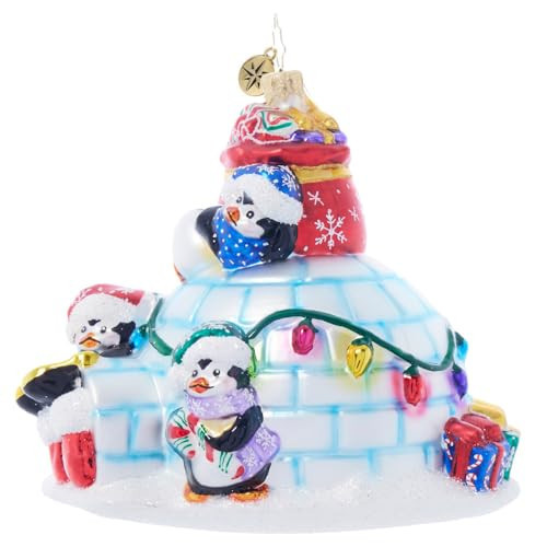 Christopher Radko Hand-Crafted European Glass Christmas Tree Decorative Ornament, Chilly Igloo Rescue | Amazon (US)