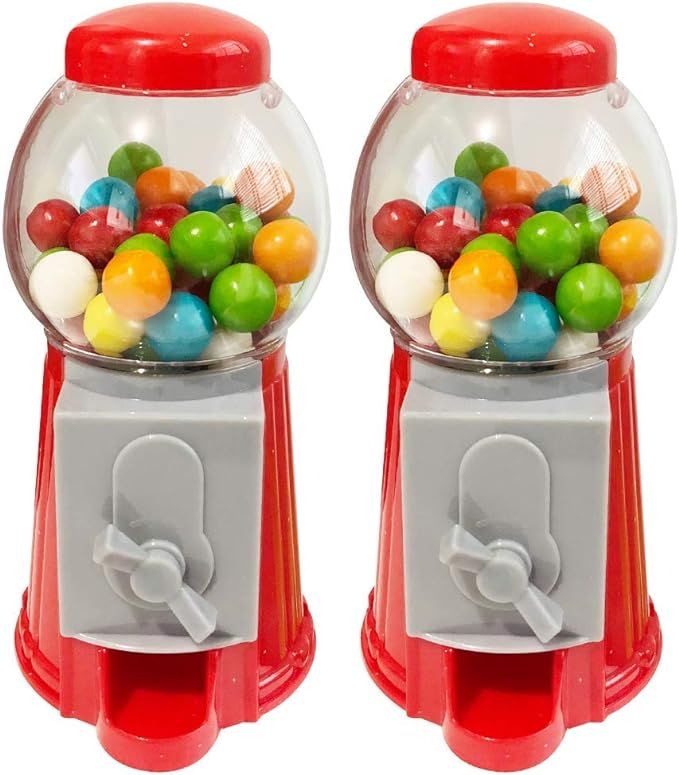 ArtCreativity Gumball Machine Bank for Kids, Set of 2, 5.25 Inch Desktop Bubble Gum Mini Candy Di... | Amazon (US)