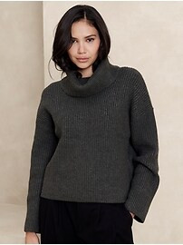 Ribbed Turtleneck Pullover | Banana Republic Factory