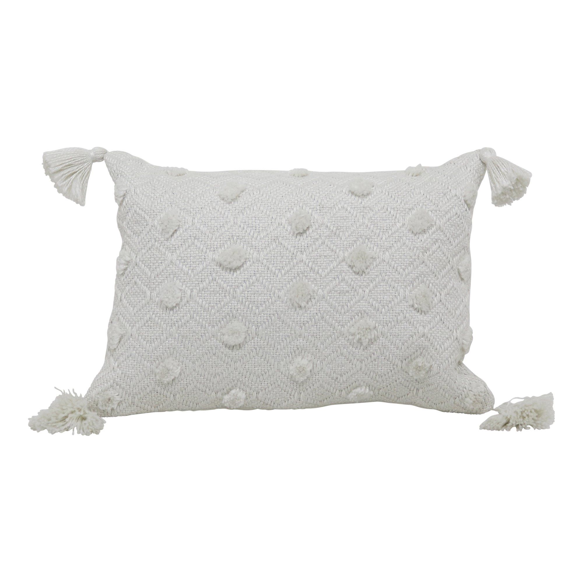 Better Homes & Gardens 13" x 19" Outdoor Toss Pillow, Ivory Woven | Walmart (US)