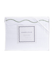 Cotton Scalloped Embroidered Sheet Set | Marshalls