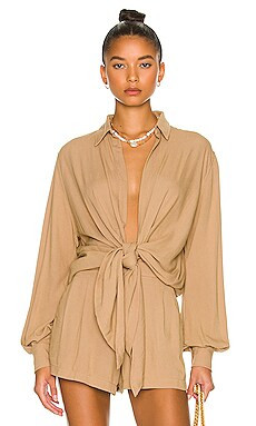 Indah Tilda Tie Top in Mocha from Revolve.com | Revolve Clothing (Global)