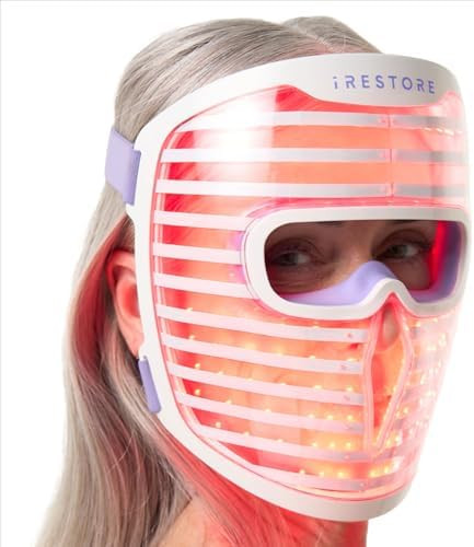 iRestore LED Face Mask for Youthful Skin, Anti-Aging Red Light Therapy for Face, Red, Blue & Infr... | Amazon (US)