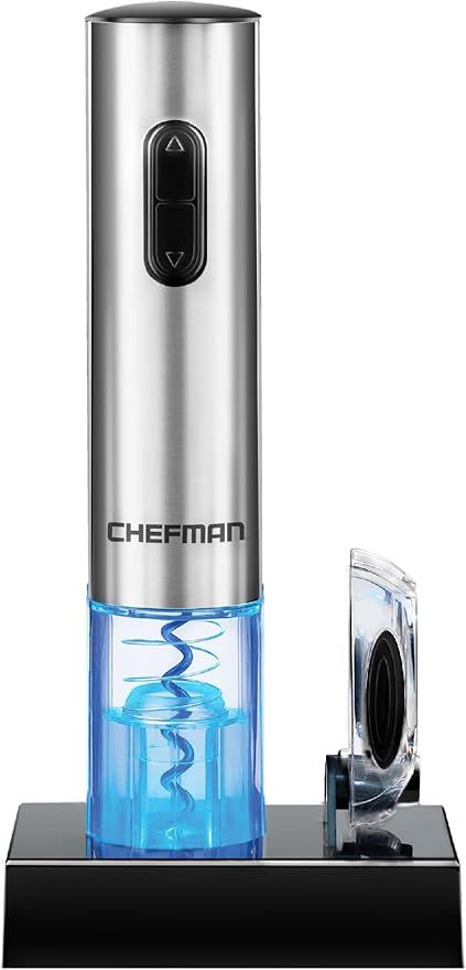 Chefman Electric Wine W/Foil Cutter Open 30 Bottles On Single Charge, Automatic Corkscrew & Foil ... | Amazon (US)