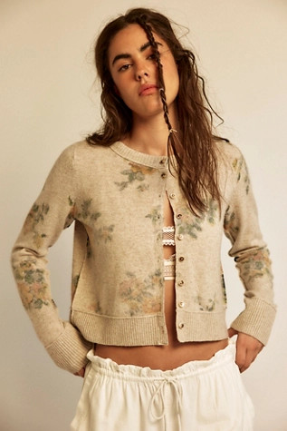 Nocturnal Patterned Cashmere Cardi | Free People (Global - UK&FR Excluded)