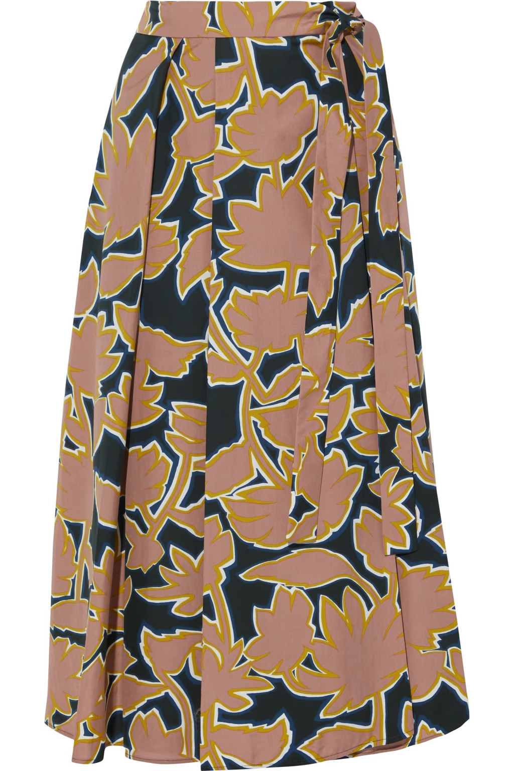 Tebe pleated printed cotton-poplin midi wrap skirt | The Outnet (US and CA)