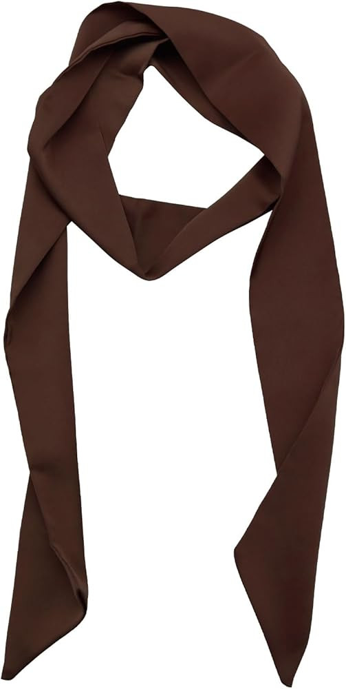 Bow Ties for Women Ribbon Self Tie Satin Necktie, Solid Color Skinny Scarf for Neck Hairband Hand... | Amazon (US)