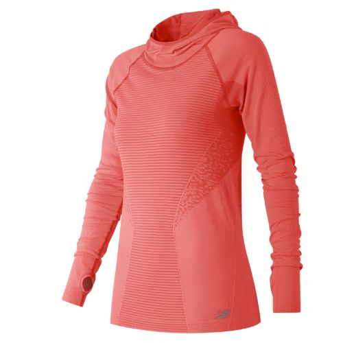 New Balance 53153 Women's M4M Seamless Hoodie - Dragon Fly Heather (WT53153DFH) | New Balance Athletic Shoe