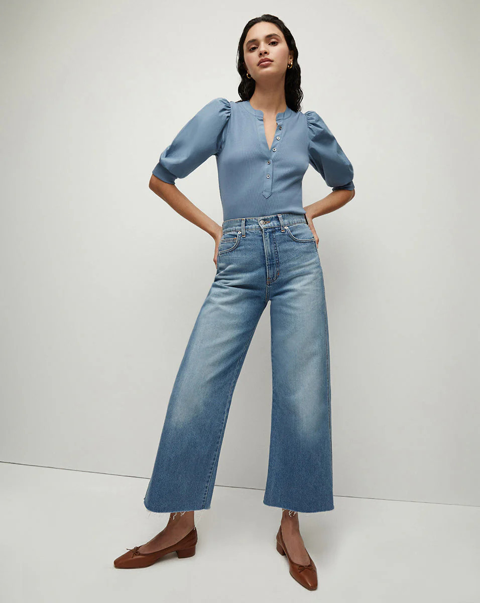 Coralee Puff-Sleeve Tee | Veronica Beard