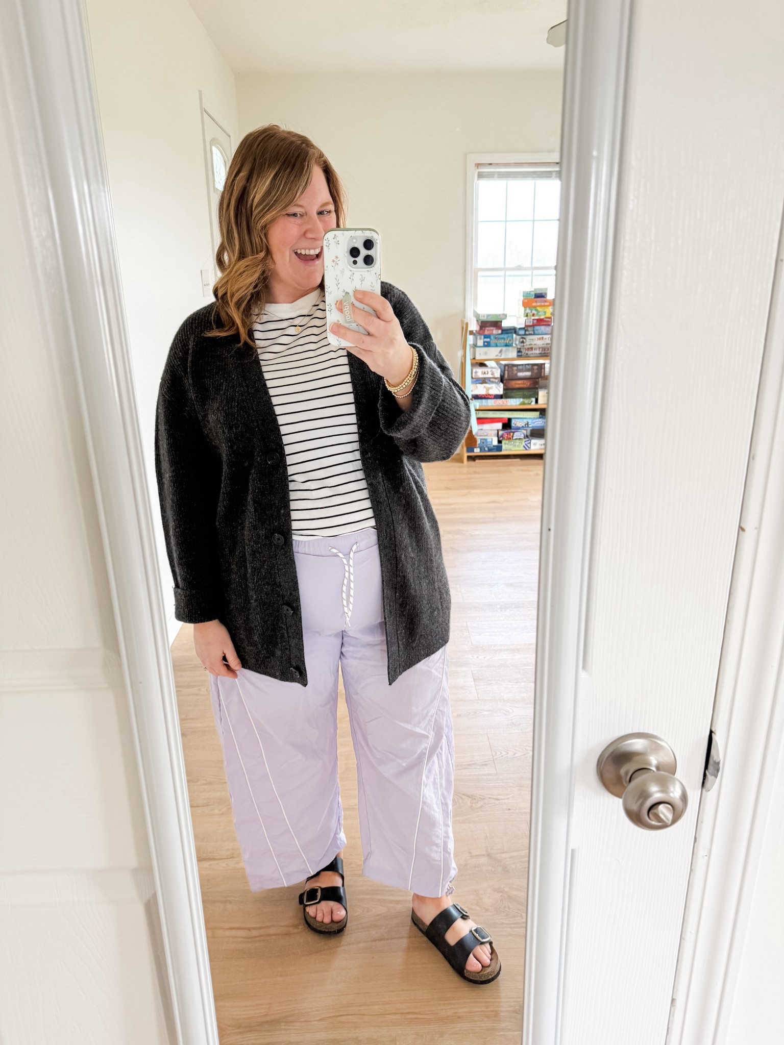 Comfy outfit for a day at home! Wearing an XXL in my track pants and a large in my cashmere cardigan.  My tee is older so I linked similar  

#LTKMidsize #LTKBump #LTKSeasonal