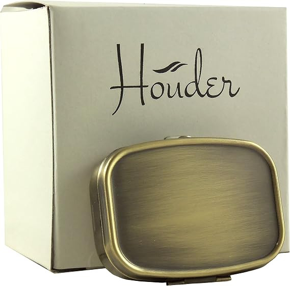 Classy Brass Pill Box - Decorative Pill Case with Gift Box - Carry Your Meds in Style (Rectangula... | Amazon (US)
