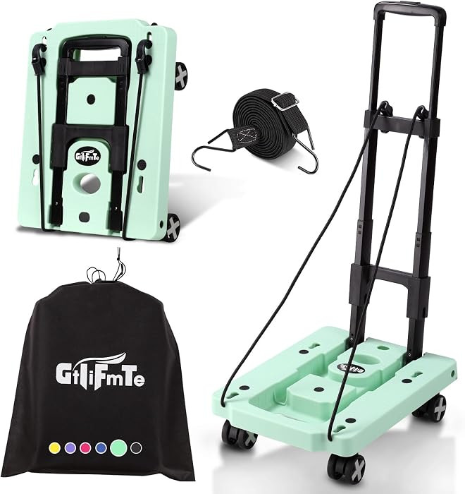 Foldable Hand Truck, Lightweight Luggage Cart for Airport Car Seat | Amazon (US)