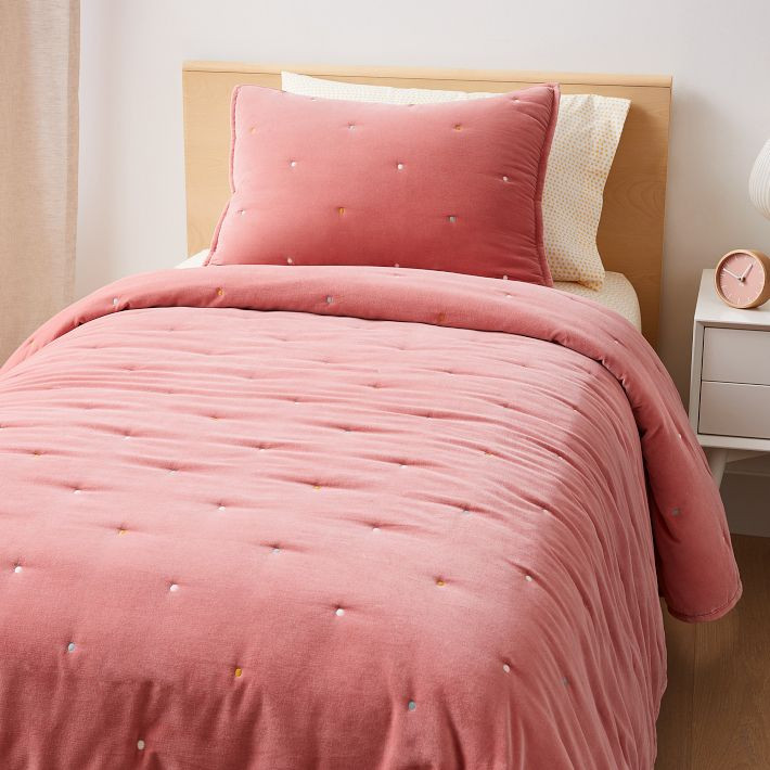 Cotton Velvet Quilt & Shams | West Elm (US)