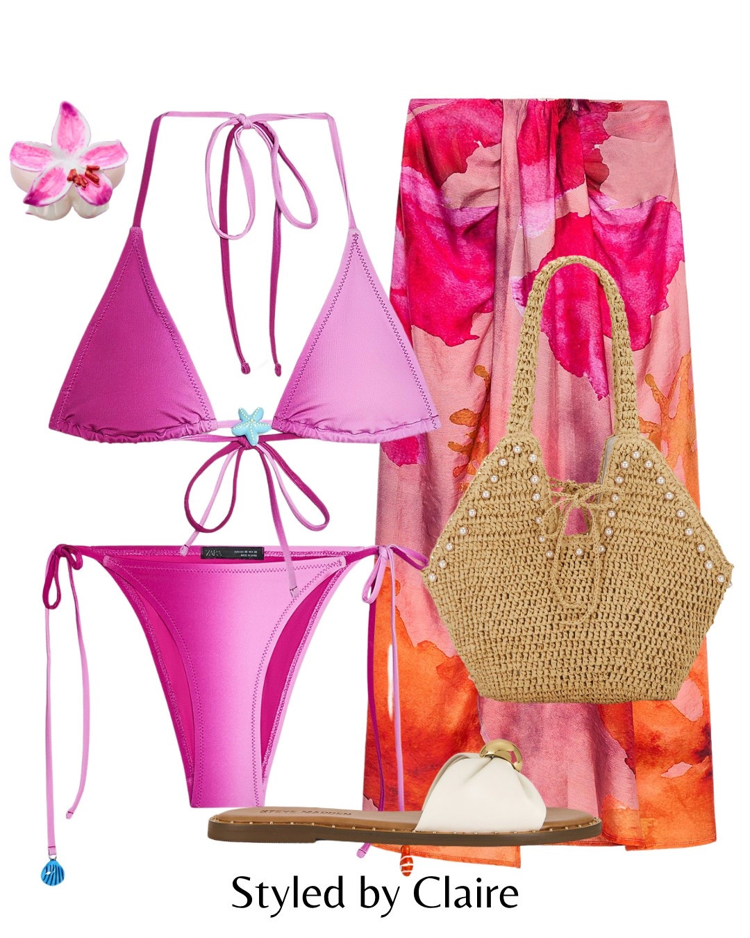 Fuchsia bikini set with matching sarong🌺
Tags: swimwear raffia bag Steve Madden sandals hair clip flower fashion holiday vacation summer inspo outfit ideas pop of colour st tropez Ibiza Dubai Barcelona beach club ocean beachh

#LTKstyletip #LTKswimwear #LTKsummer