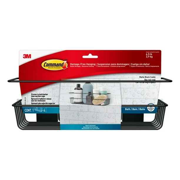 Command Bath Shower Caddy Matte Black, 1 Caddy | Walmart (US)