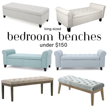 Benches for your bedroom that are suited for a king-sized bed and all under $150! #LTKhome #LTKdecor

#LTKFind