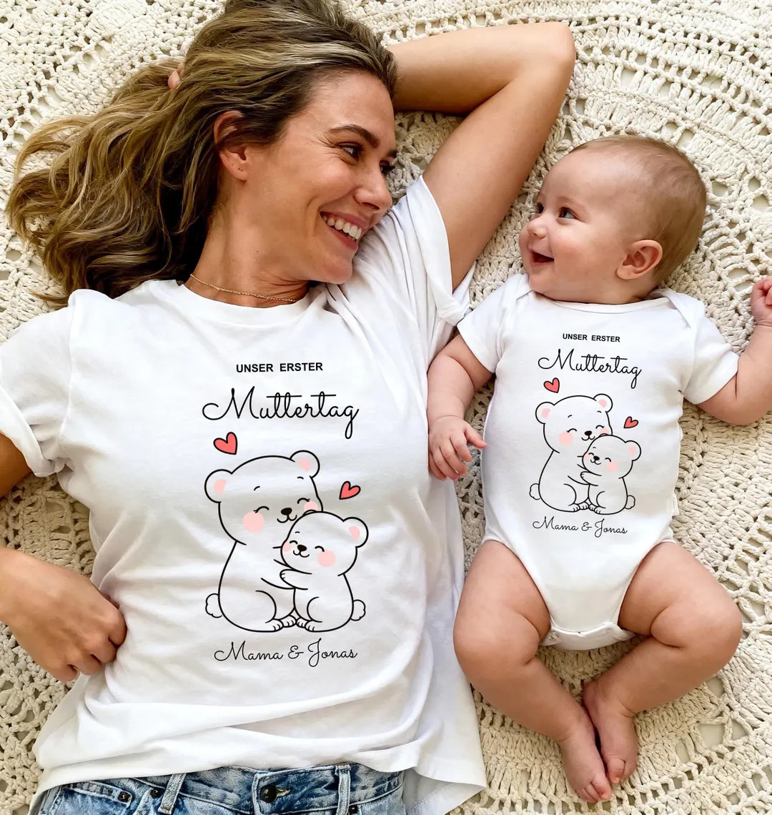 Personalized Mommy & Baby Matching Set for First Mother's Day, Gift for New Mom and Baby Outfit, ... | Etsy (US)