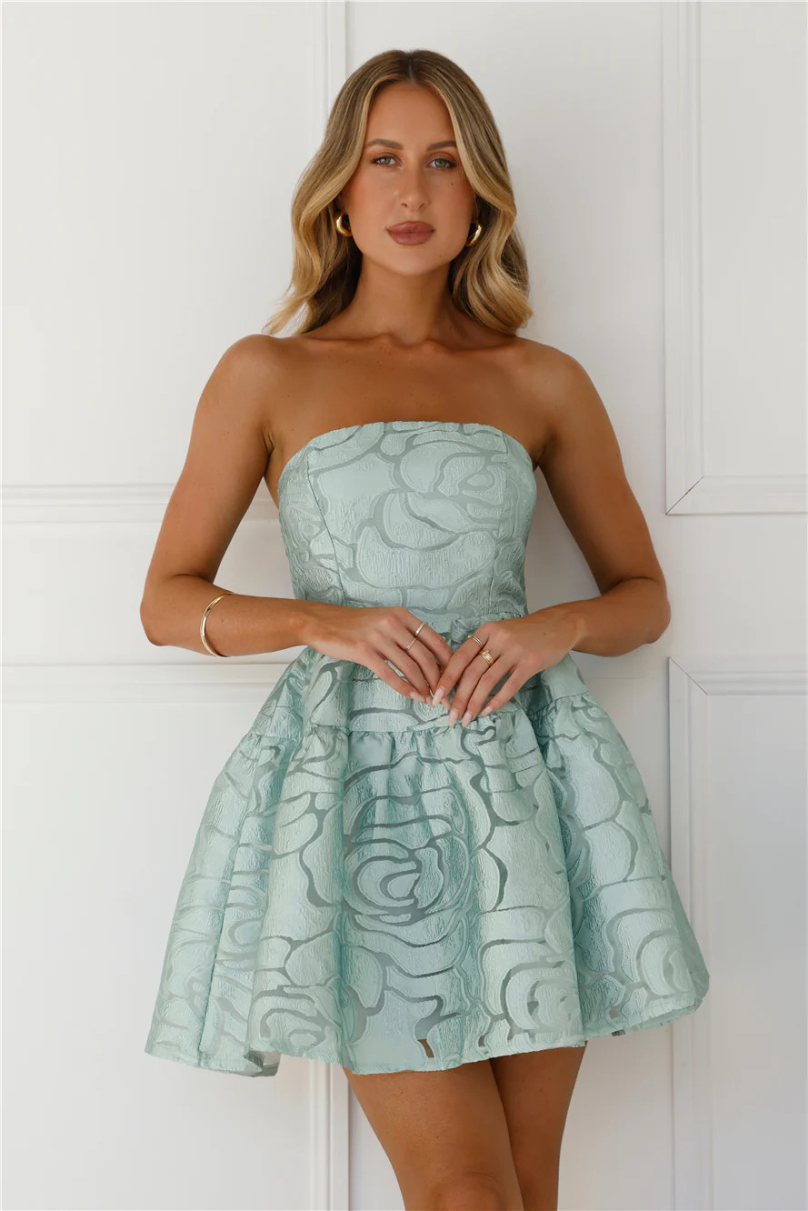 Nora Strapless Mini Dress Sage | Hello Molly (US)