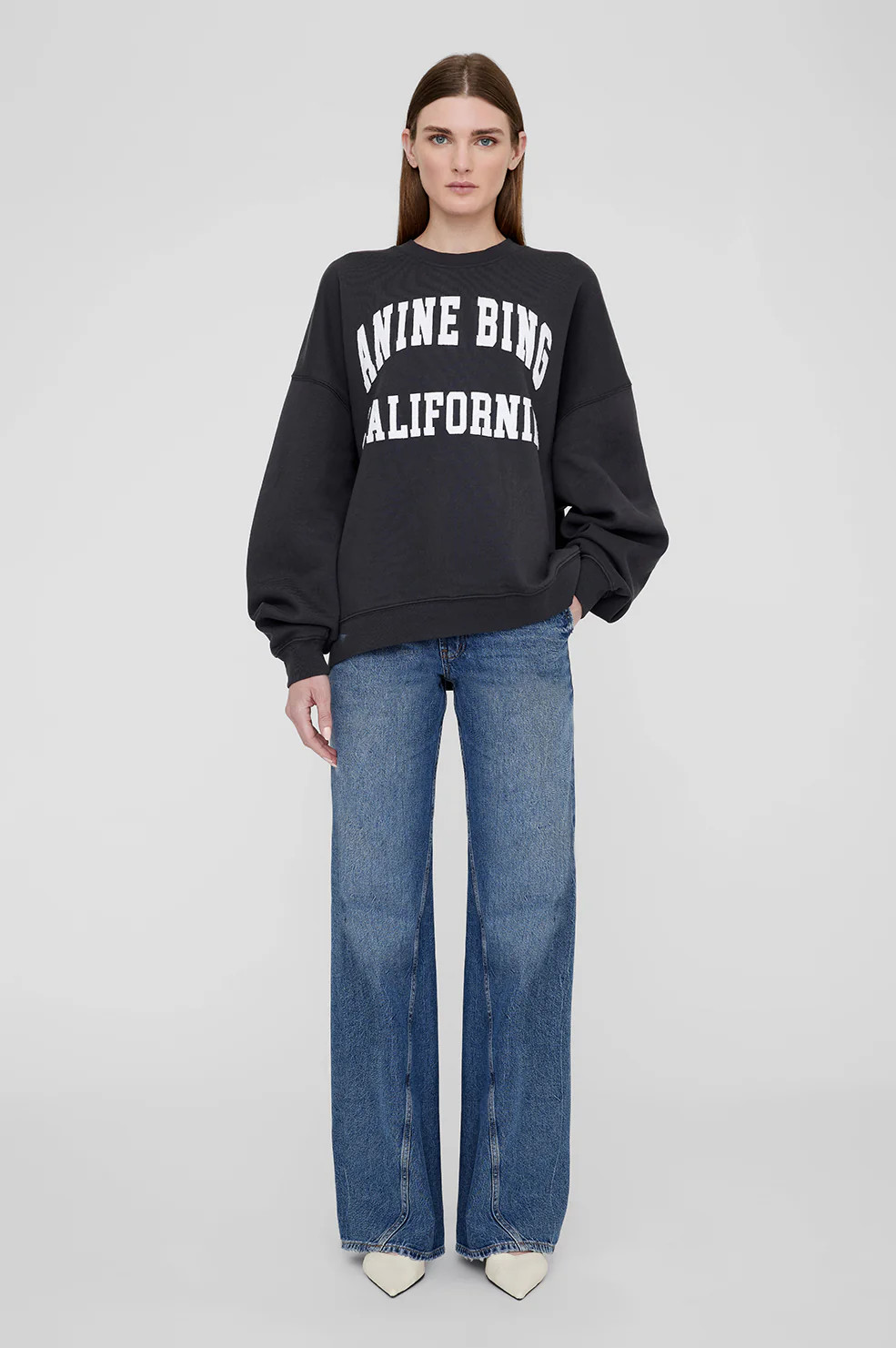 Miles Sweatshirt ANINE BING in Vintage Black | Anine Bing