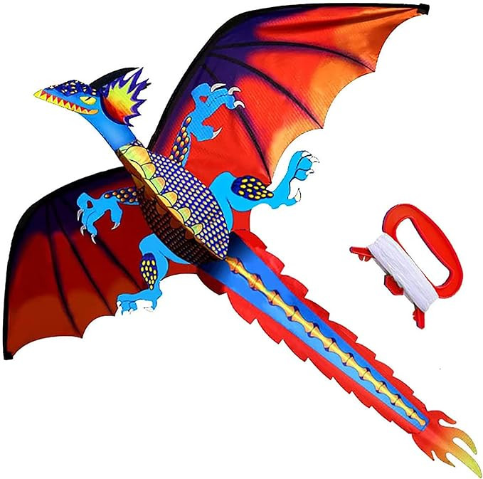 HENGDA KITE-Upgrade Classical Dragon Kite Stereoscopic Dragon Kites for Kids & Adults Easy to Fly... | Amazon (US)
