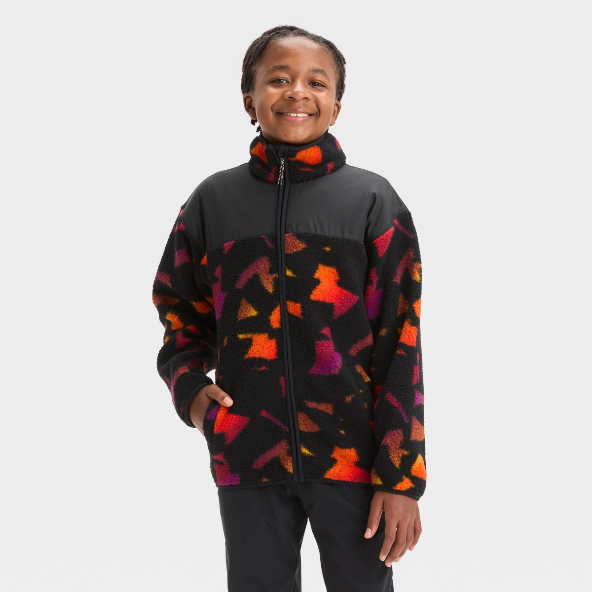 Boys' High Pile Cozy Full Zip Sweatshirt - All in Motion™ | Target