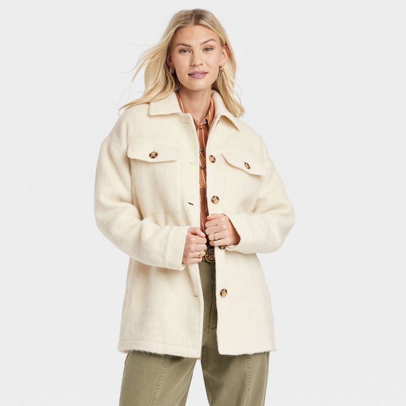 Women's Brushed Shirt Jacket - Universal Thread™ | Target