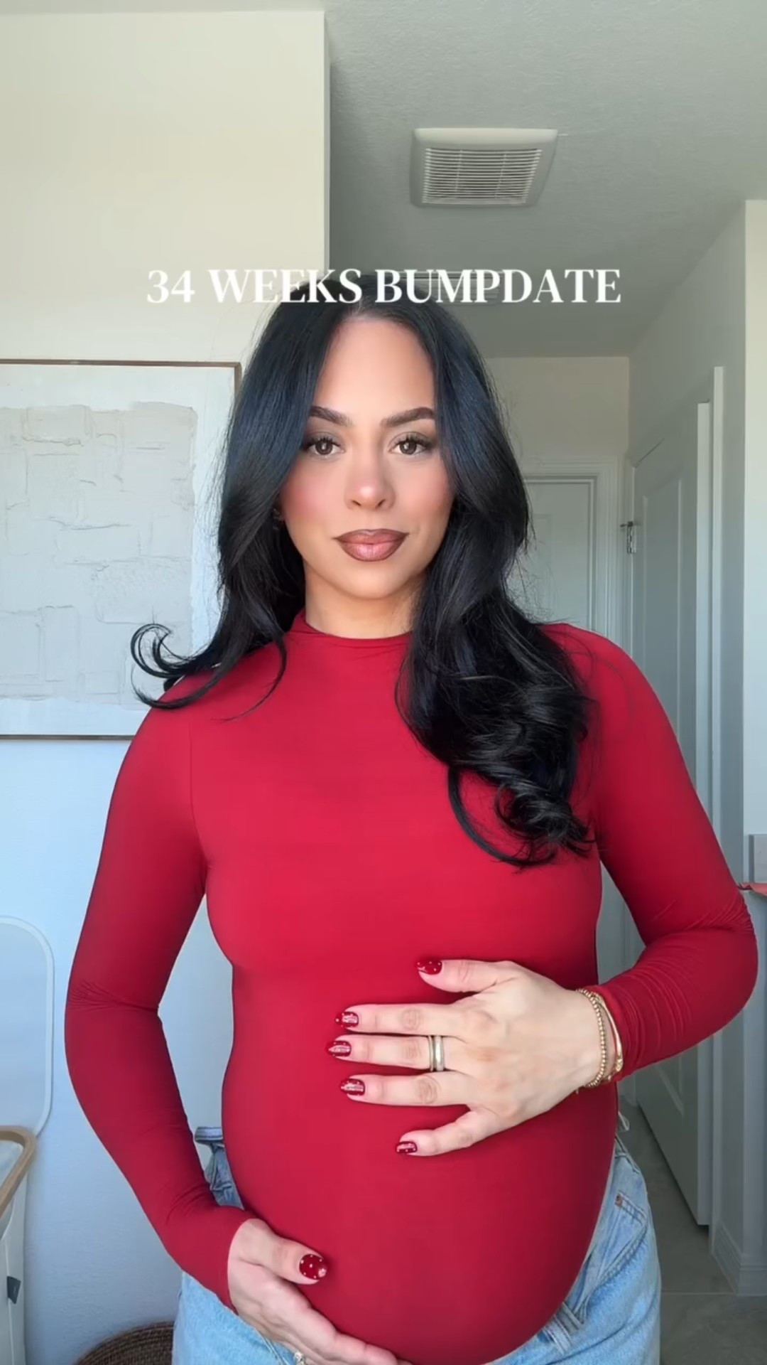 we are at the final stretch, LITERALLY 👶🏻🤍✨🥹 34 weeks pregnant…still can’t believe it’s almost over