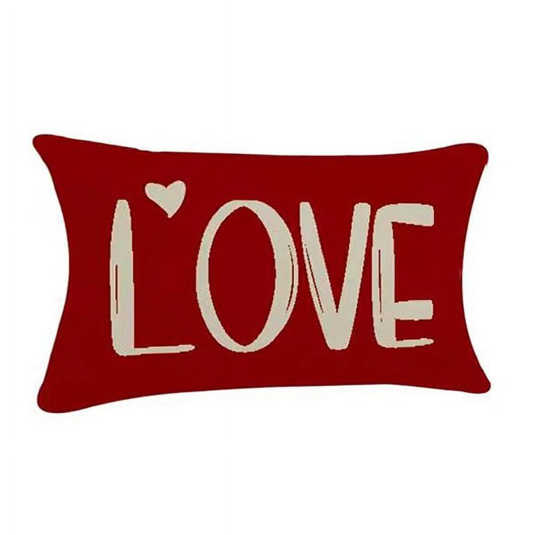 Love Throw Pillow Cover Valentines Day Pillow Case Decoration Mothers Day Spring Farmhouse Cushio... | Walmart (US)