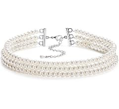 BABEYOND Round Imitation Pearl Choker Necklace Multi Strands Choker 20s Flapper Necklace Accessor... | Amazon (CA)