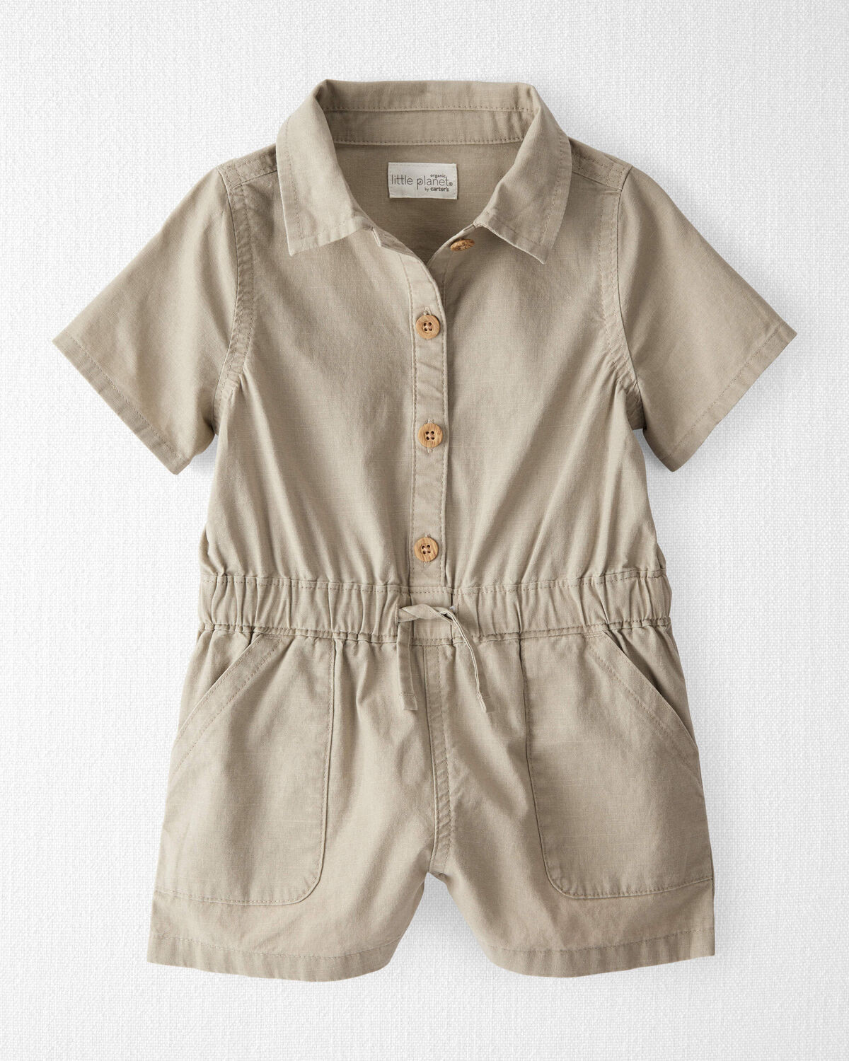 Toddler Romper Made With Organic Cotton Linen | Carter's Inc