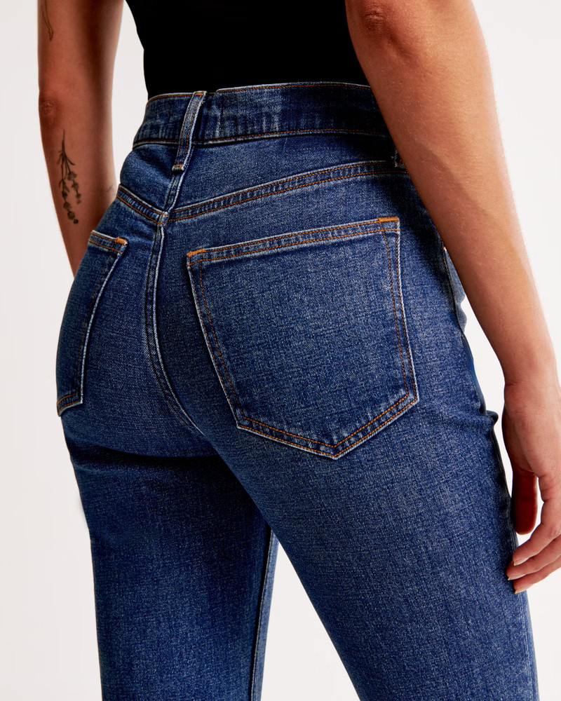 Ultra High Rise Ankle Straight Jean | Abercrombie & Fitch (US)