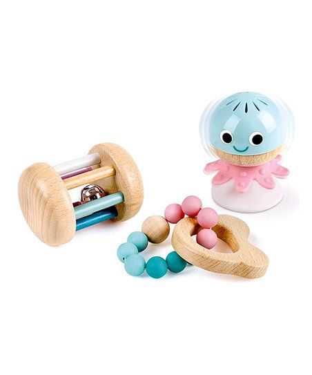 Hape Toys Blue & Pink Jellyfish Rattle Toy Set | Zulily