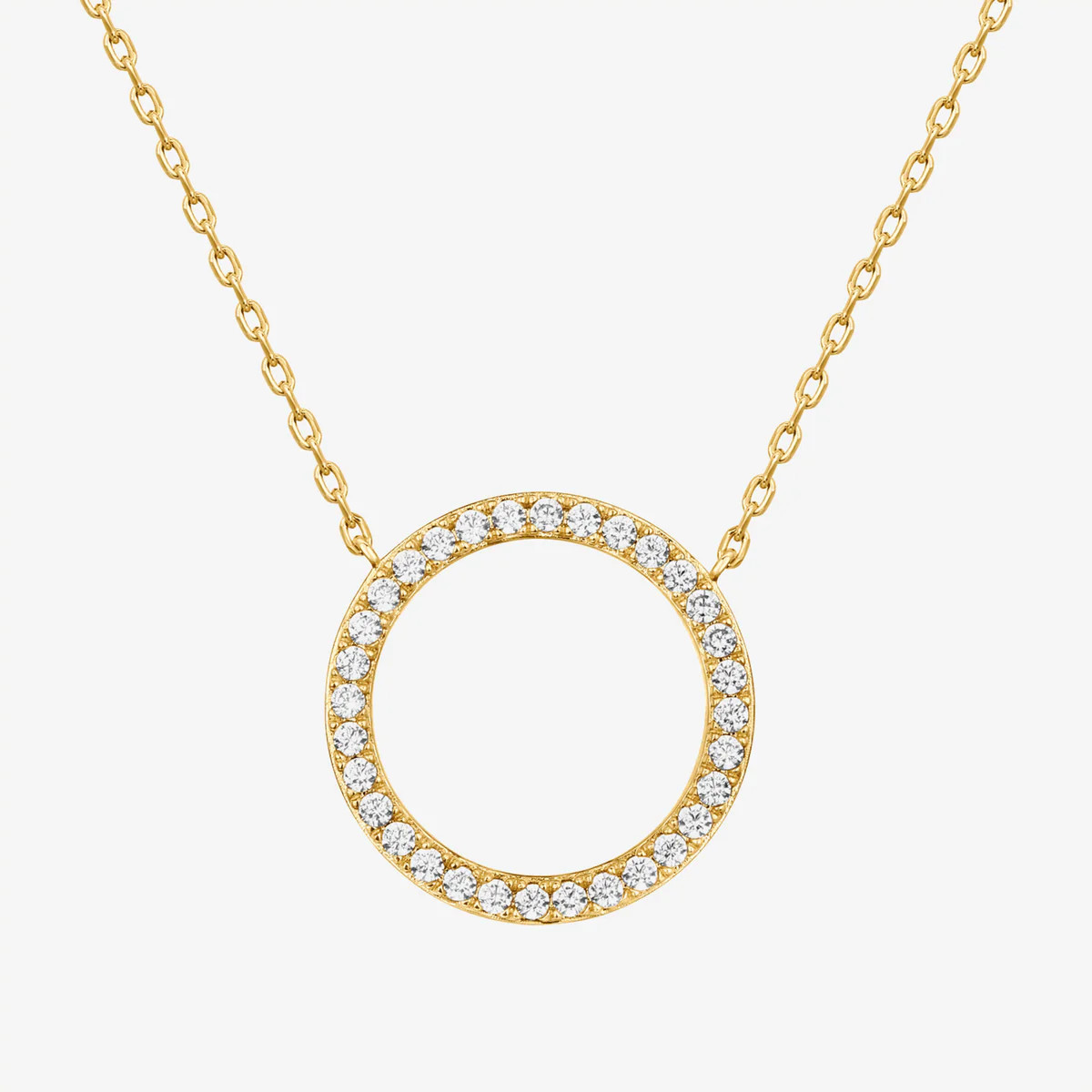 Open Circle Pendant Necklace | PAVOI