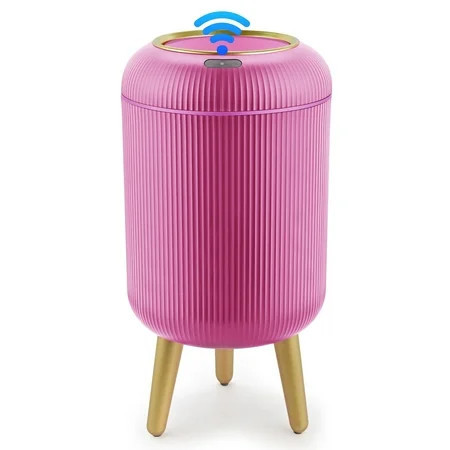 SUSTEAS Motion Sensor Trash Can: Touchless, Automatic, Waterproof for Kitchen, Bathroom (Pink) | Walmart (US)