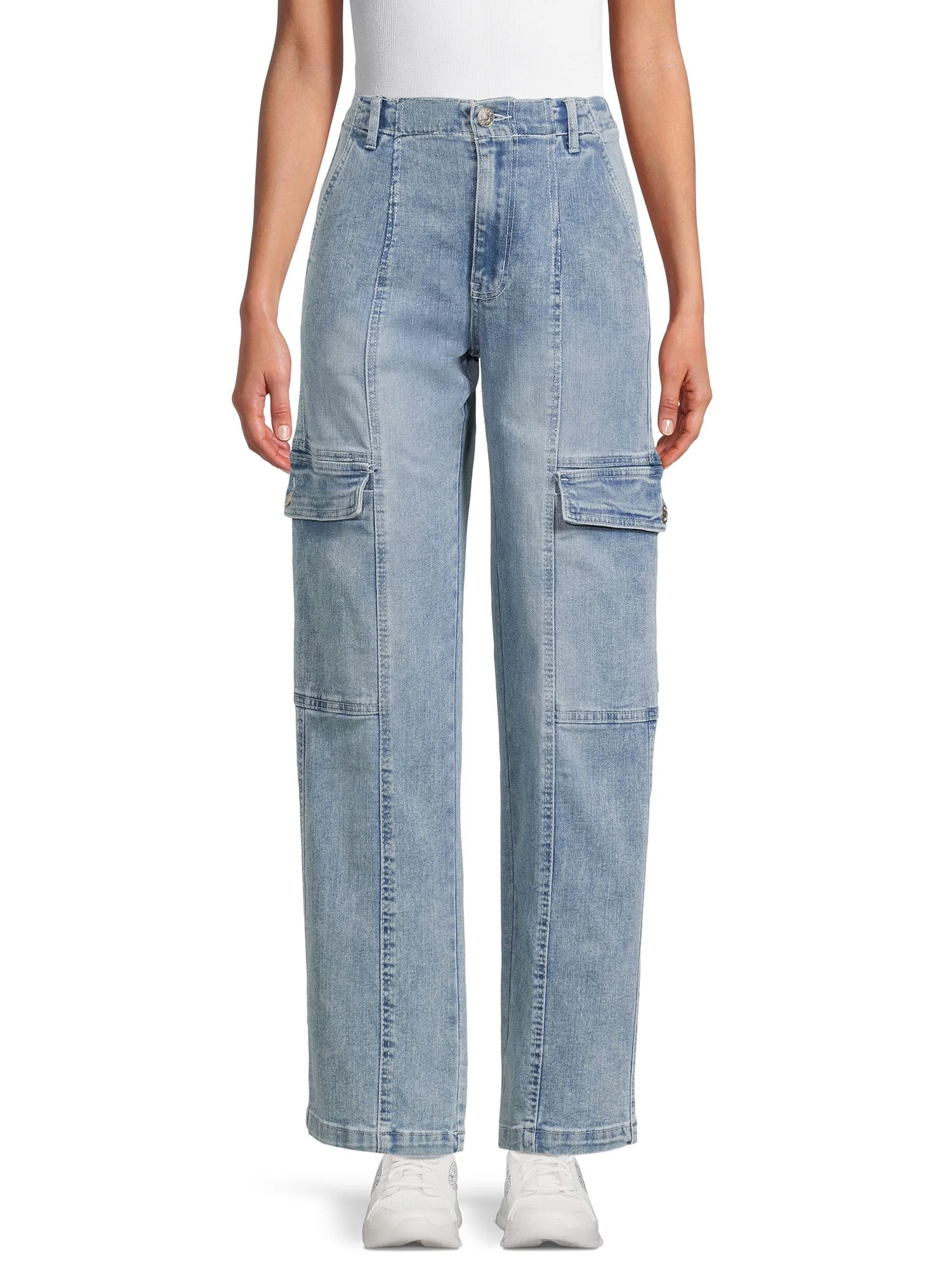 Madden NYC Juniors High Rise Skater Pants, 29" Inseam, Sizes S-3XL | Walmart (US)