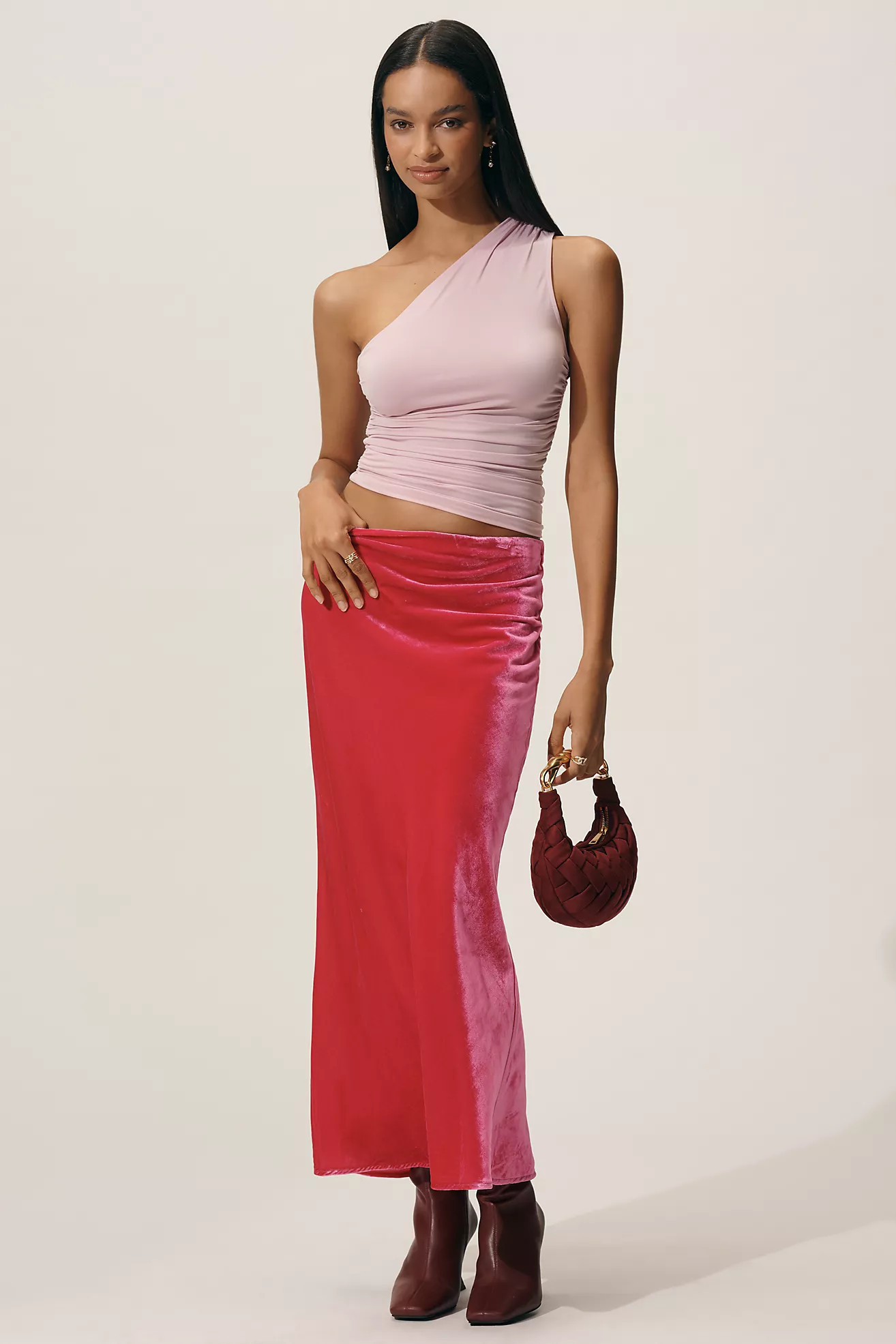 The Tilda Maxi Slip Skirt: Velvet Edition | Anthropologie (US)