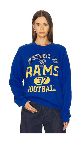 Rams Property Crew Fleece Sweatshirt in Royal Blue | Revolve Clothing (Global)