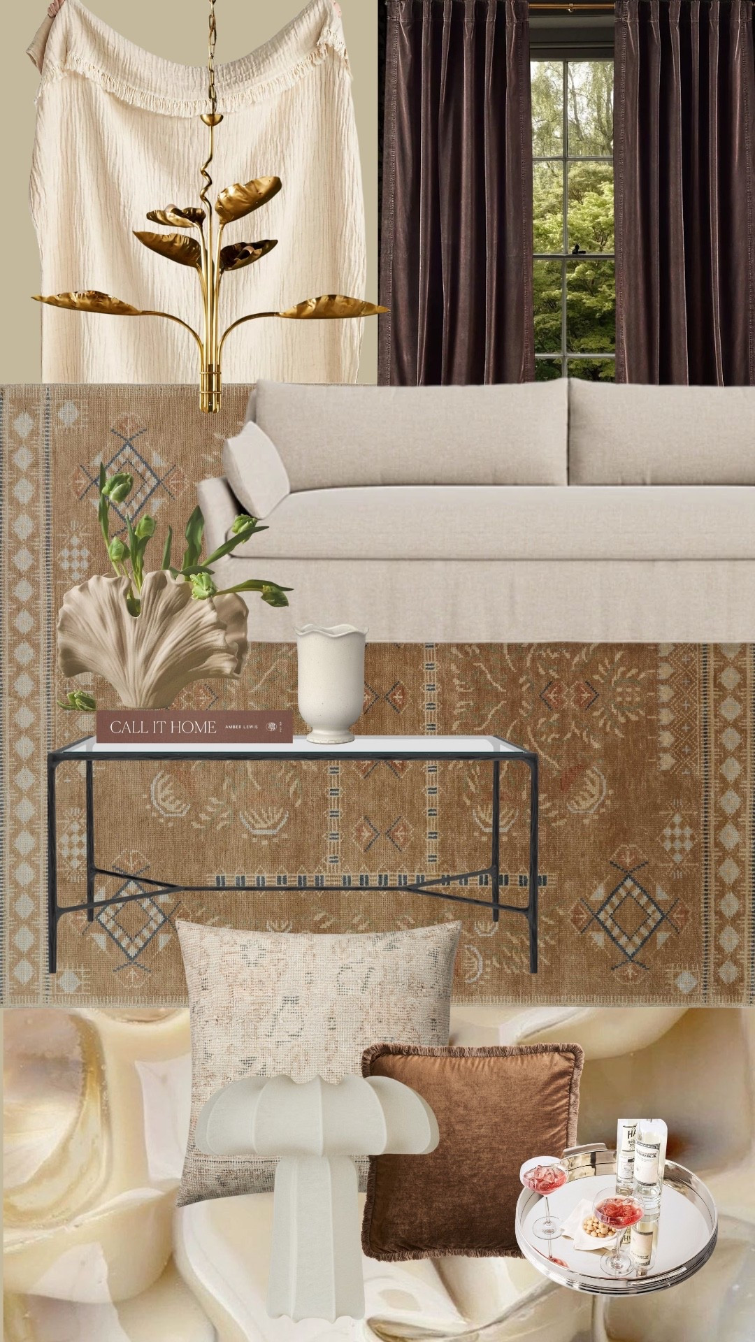 For Miss “earthy elegance” It layers warm neutrals, organic forms, and vintage-inspired textiles with rich velvets, metallic accents, and sculptural lighting.

#LTKHome