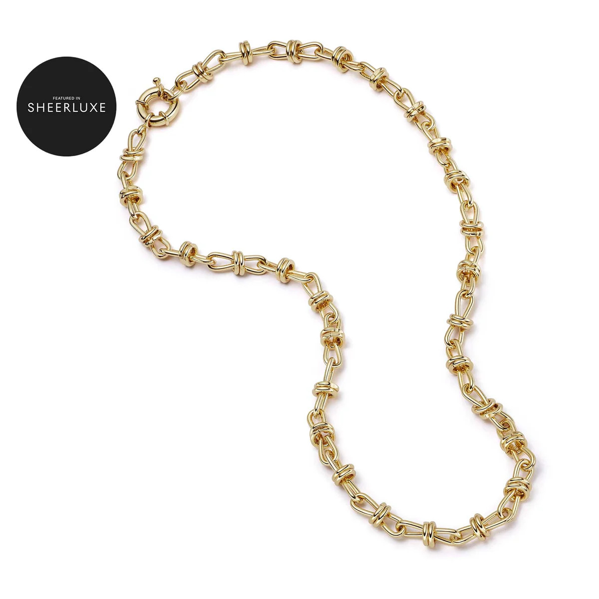 Polly Knot Chain Necklace 18ct Gold Plate | Daisy London Jewellery