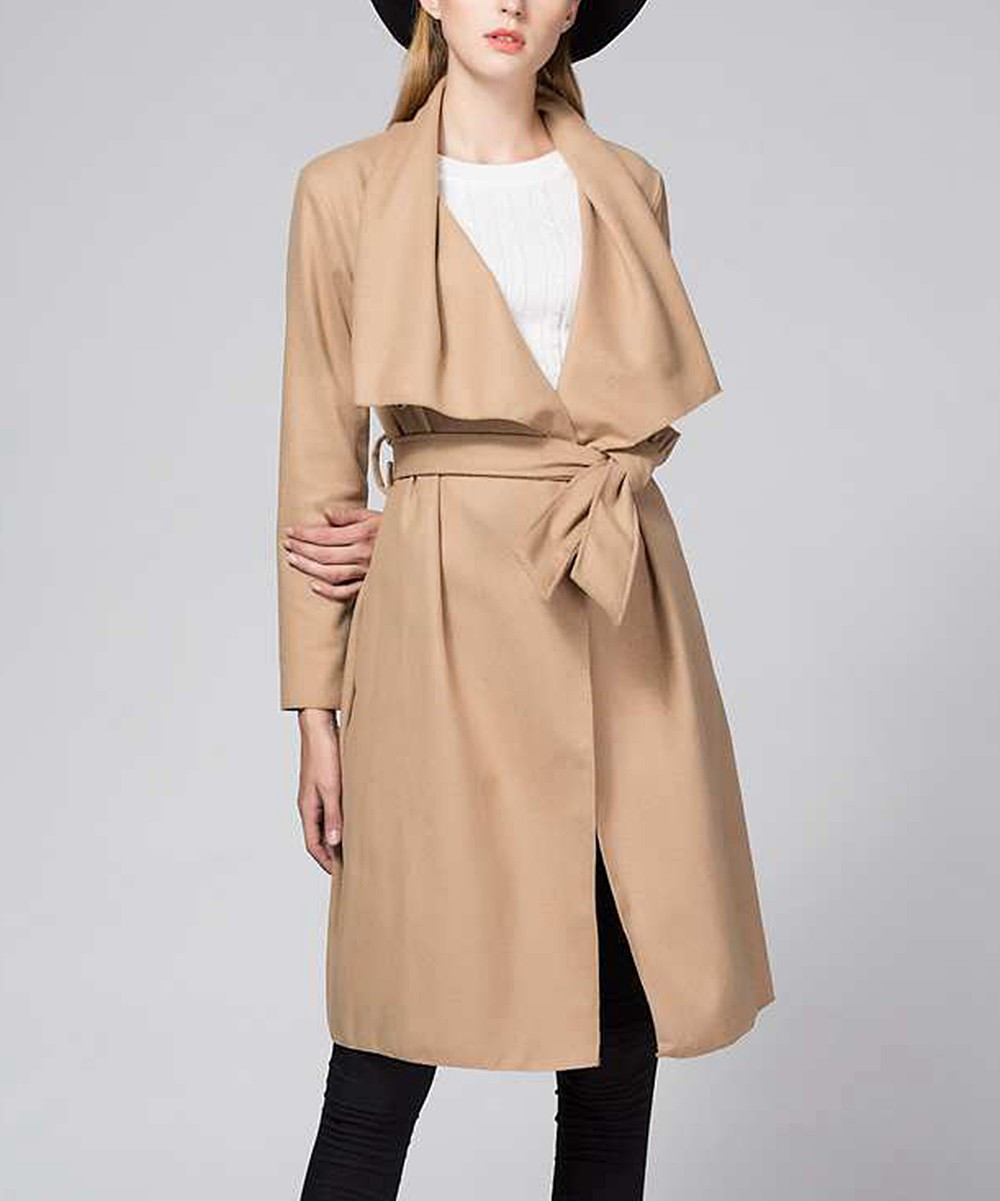Camel Trench Coat - Women | Zulily