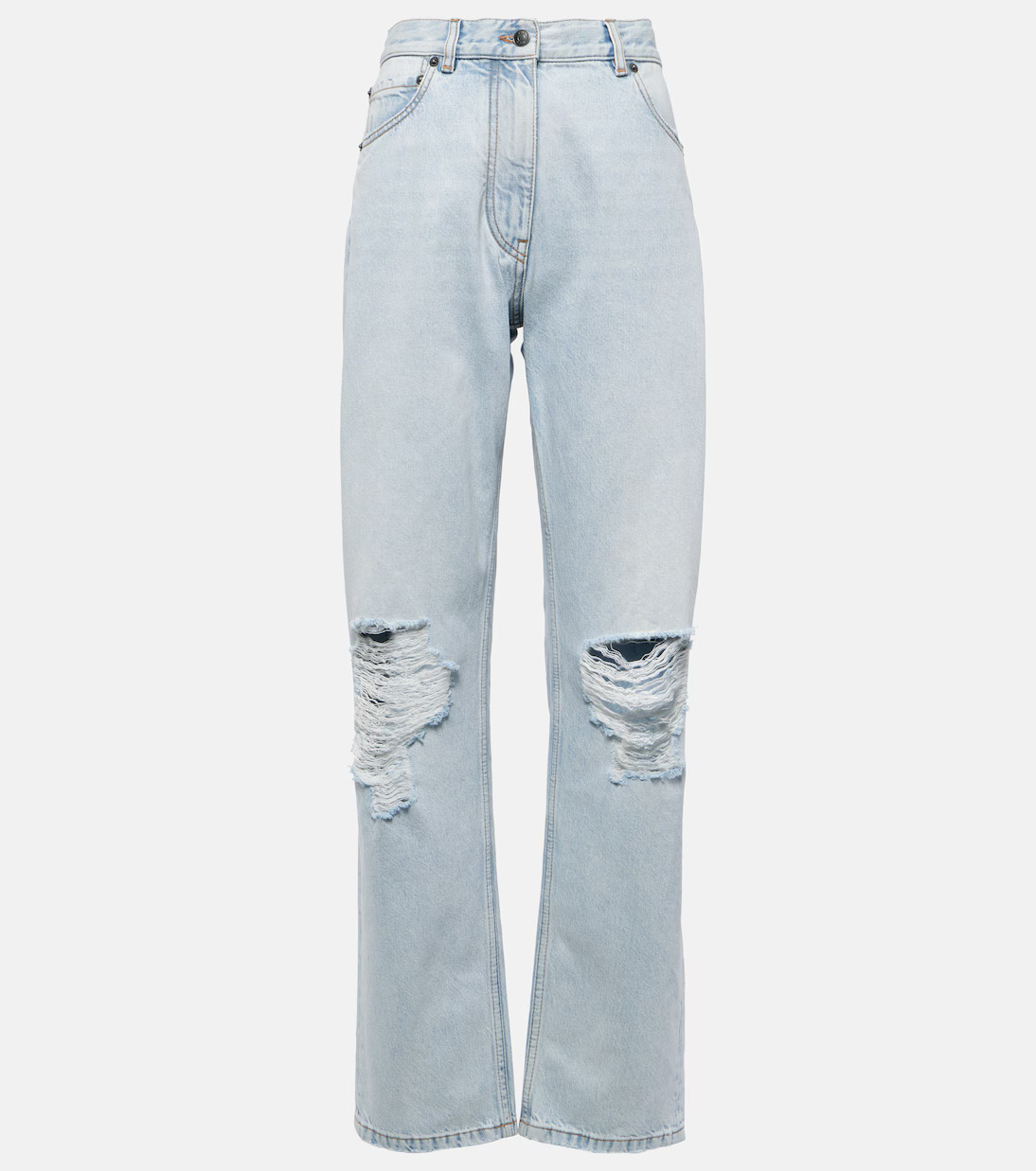 Burty mid-rise distressed straight jeans | Mytheresa (UK)