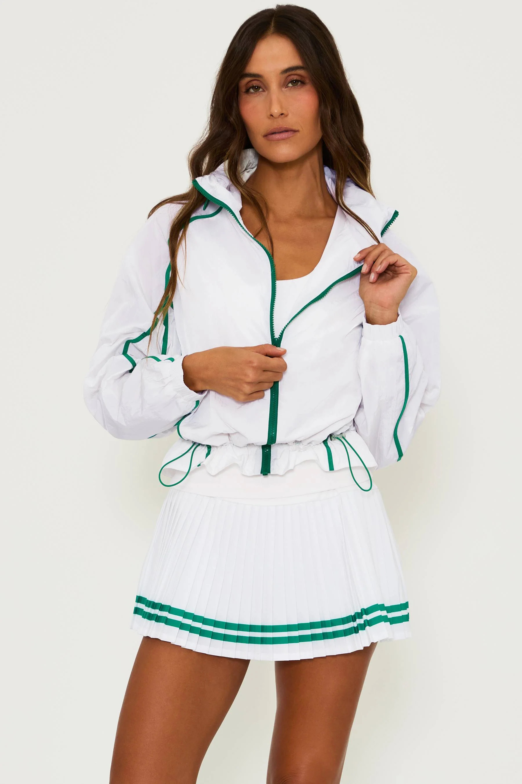 Casen Jacket Courtside White | Running Jacket | Beach Riot | Beach Riot