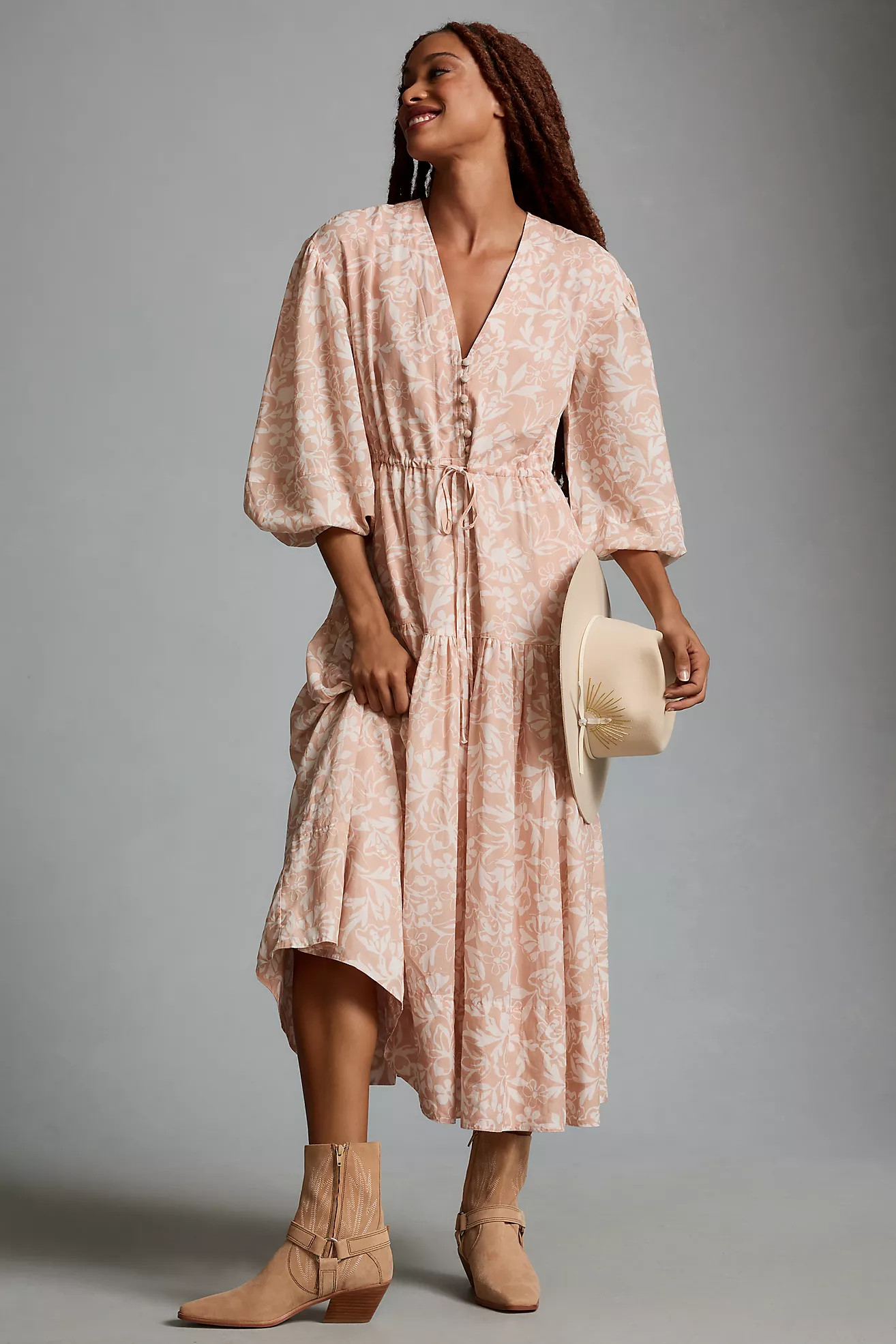 Erin Fetherston Macey V-Neck Maxi Dress | Anthropologie (US)