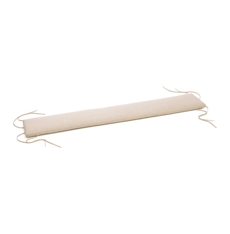 Basque Natural 84" Bench Cushion + Reviews | Crate and Barrel | Crate & Barrel