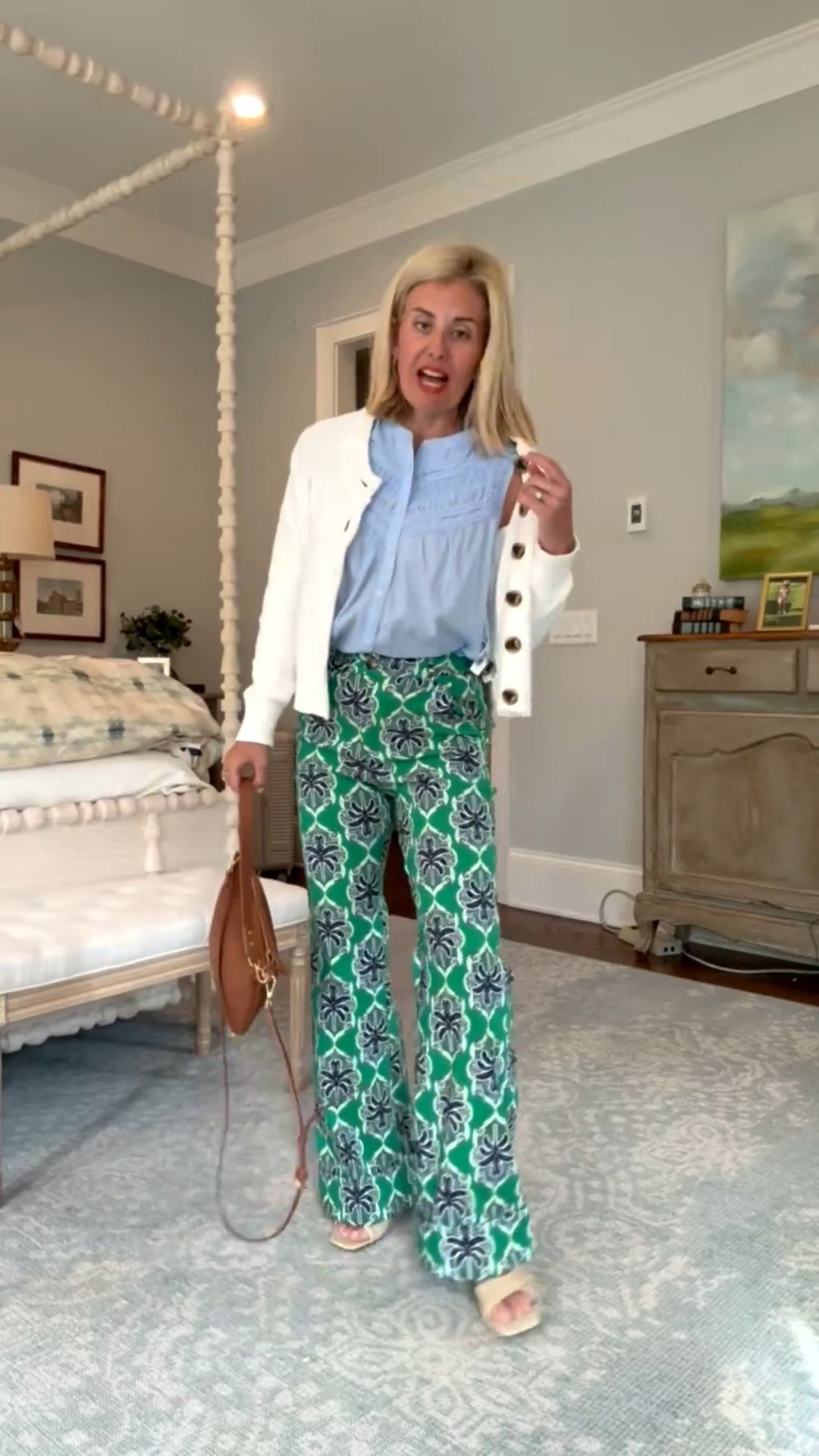 This top is a must! Walmart is crushing it this season. Anthro vibes at a fraction of the price. I’m wearing xs in top, cardigan & pants and 8 heel tts. 

#LTKWorkwear #LTKspringtrends #LTKOver40