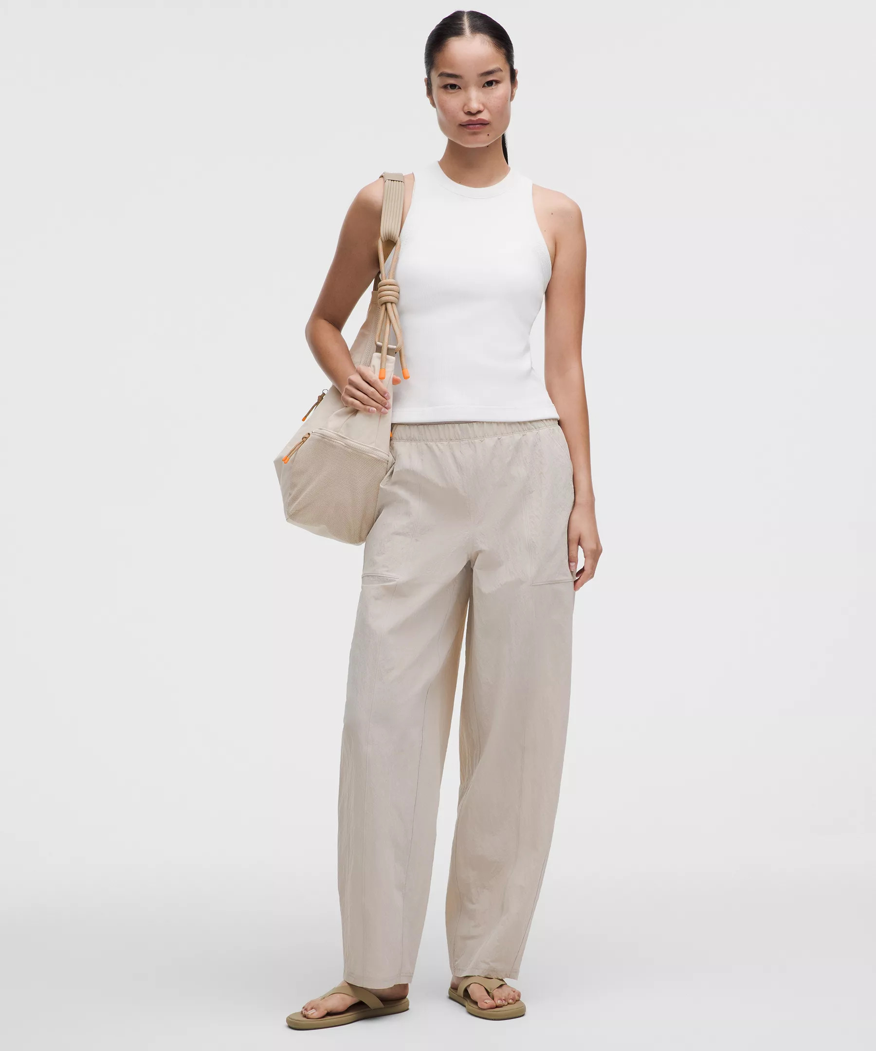 Crinkle Nylon Mid-Rise Barrel-Leg Pant | lululemon (CA)