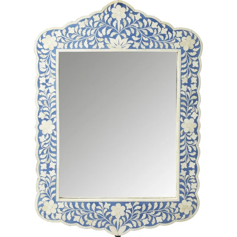 Escalante Botanic Bone Inlay Traditional Beveled Distressed Accent Mirror | Wayfair North America