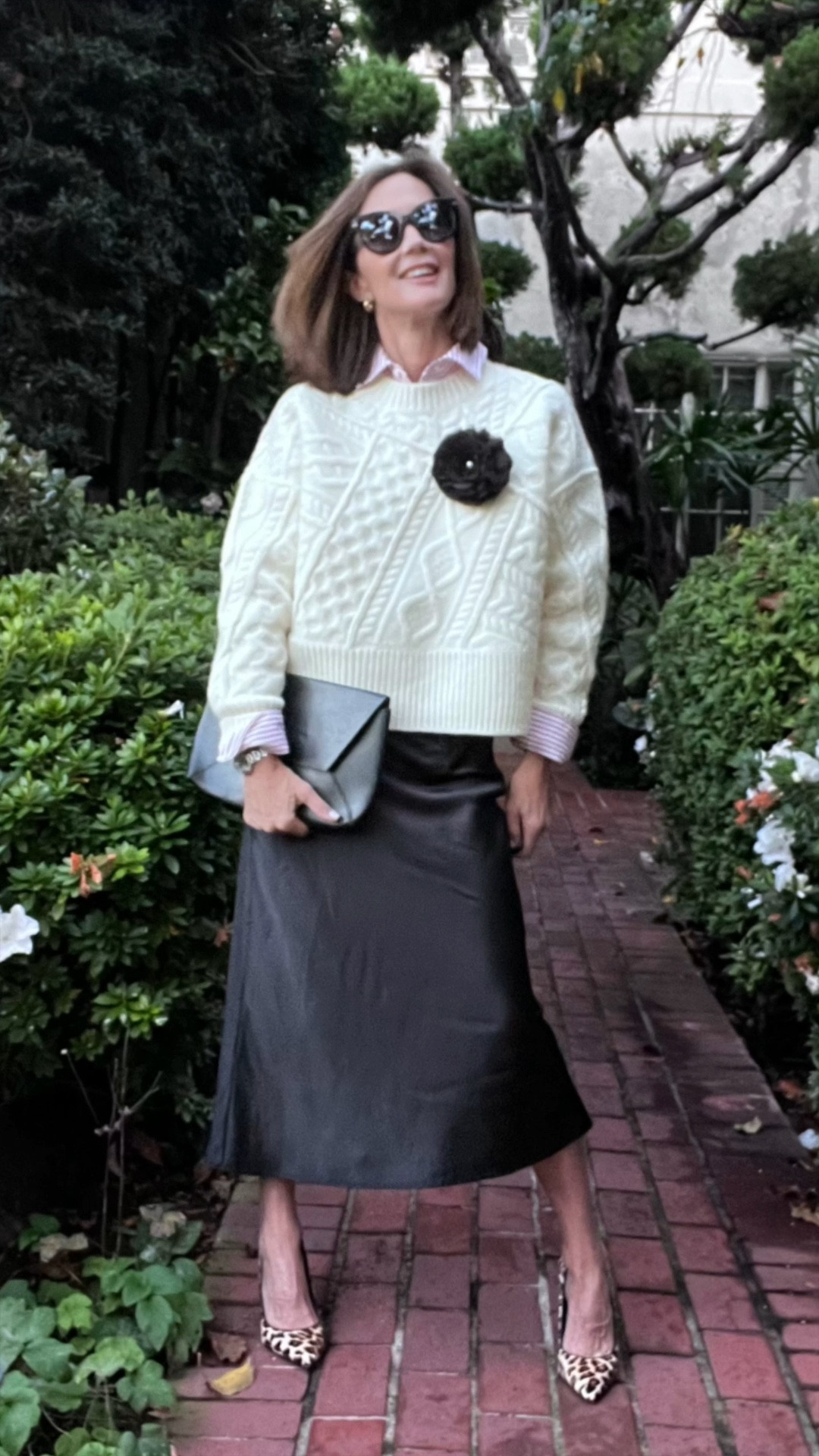 Tiny pop of red! 
Style Tip: The slip skirt is your new best friend! Buy it in black first then add some colors! 
xNYWS

#LTKHoliday #LTKstyletip #LTKover40